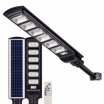Lampa Solarna Uliczna LED 2000W 6500K Latarnia z Uchwytem i Pilotem
