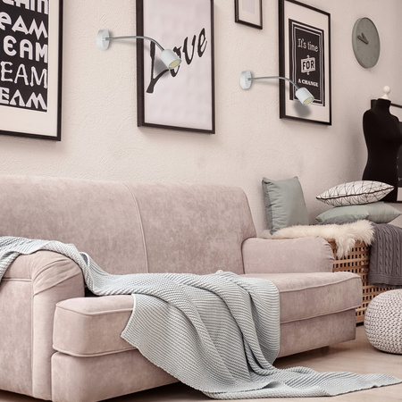 Lampa Ścienna Kinkiet MAXI Biała 1xGU10 Milagro