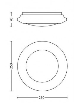 Lampa Sufitowa Plafon LED 6W 640lm 4000K Biała Cinnabar Philips
