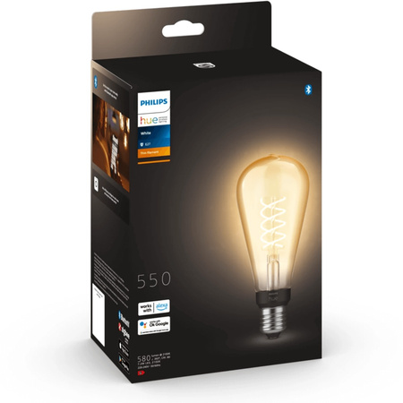 Żarówka LED Edison E27 ST72 7W 2100K Ciepła Filament PHILIPS HUE White Bluetooth Zigbee