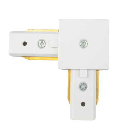 Łącznik Kątowy Narożny Biały do Listew Szynowych Jednofazowych Szynoprzewodów LUMILED