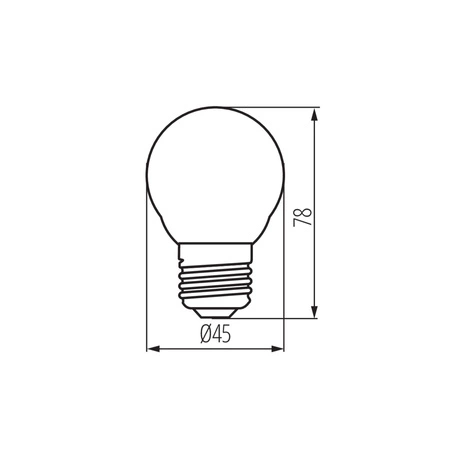 Żarówka LED E27 Edison G45 3.8W = 60W 806lm 2700K Ciepła Przezroczysta XLEDEX Filament Kanlux