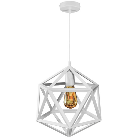 Lampa Wisząca Sufitowa Geomteryczna IL MIO DENMARK 1xE27 Biała - GOLDLUX (Polux)