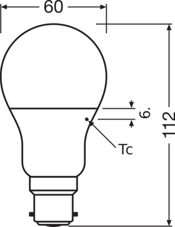 3x Żarówka LED A60 B22d 8.5W = 60W 806lm 2700K Ciepła 200° BASE Osram