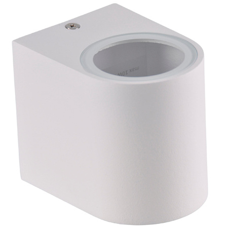 Kinkiet ogrodowy zewnętrzny na LED 1x GU10 BOSTON GOLDLUX (Polux) ALUMINIUM Biały owalny