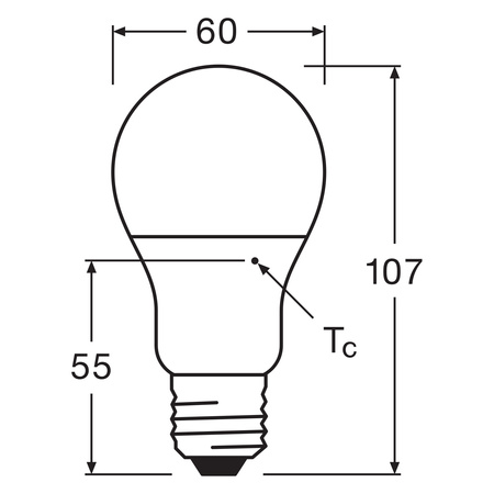 3x Żarówka LED A60 E27 8W = 60W 806lm 6500K Zimna 150° VALUE CLASSIC Osram