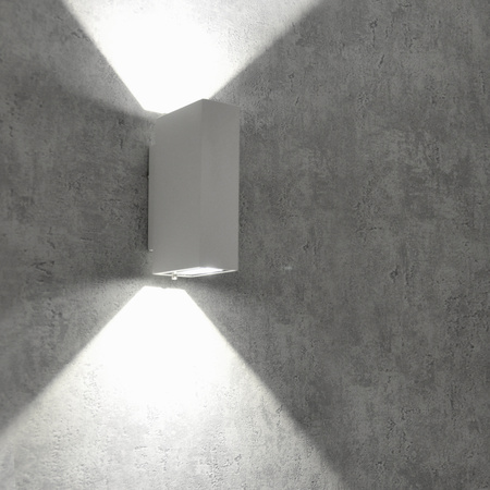 Kinkiet Elewacyjny LED Biały Góra/Dół 2x2,5W 4000K Neutralna ORLEAN GOLDLUX (Polux)