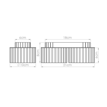 Oprawa Natynkowa 2x GX53 Aluminiowa Brzoskwiniowa Aura Deep Space SL.1828 Sollux