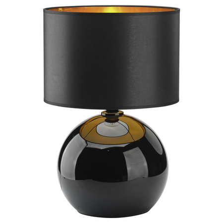 Lampa Stołowa Biurkowa Nocna PALLA BLACK/GOLD Abażur Czarno-Złota Nowoczesna E27 5081 TK Lighting