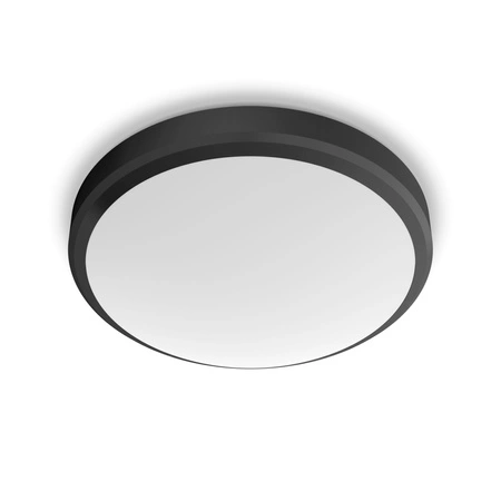 Lampa Sufitowa Plafon Łazienkowy LED 6W 600lm 2700K IP44 Czarna Doris bathroom Philips