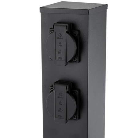 Słupek Ogrodowy Zewnętrzny Stojący 230V 40cm ONTARIO 4x Gniazdo Sieciowe