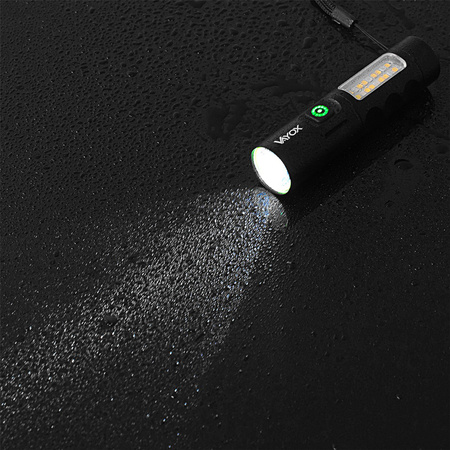 Latarka Akumulatorowa LED Klasyczna 5W 250lm Lampka Ręczna Mocna LED + SMD VA0184 VAYOX