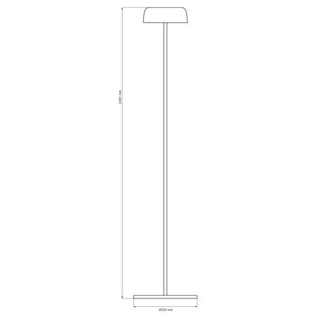 Lampa Podłogowa LED Dekoracyjna 2W 270lm 2700K Ciepła Czarna IP44 Ściemnialna Trypolis Sanico Goldlux