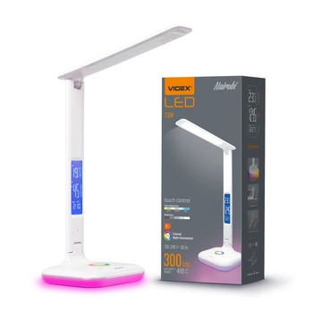 Lampka Biurkowa LED 7.5W 490lm 5500K Zimna Biała Ściemnialna Videx