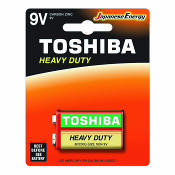 Bateria Cynkowo-Węglowa TOSHIBA HEAVY DUTY 6F22 9V Blister 1szt