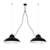 Lampa wisząca GUSTAV 2xE27 Minimalistyczny Klosz Oryginalne Zawiesie Czarna MLP4814 Milagro Metal