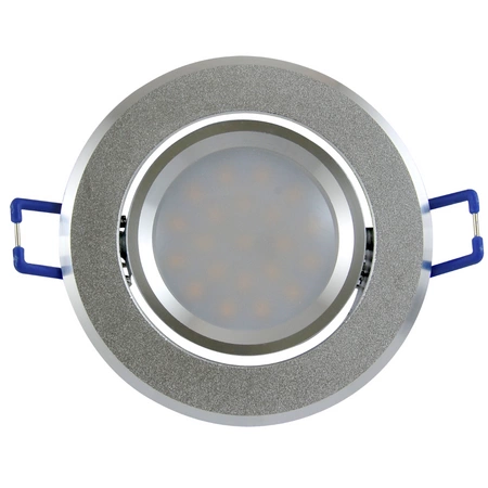 Oprawa sufitowa podtynkowa SUN OLAL srebrny piaskowany alu GOLDLUX (Polux) + LED GU10 3,5W