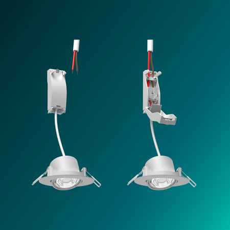 3x Oprawa Podtynkowa Wpuszczana LED 5W 550lm 4000K Neutralna Ruchoma Okrągła biały Ściemnialna 3-STEP SceneSwitch Cilantro Philips