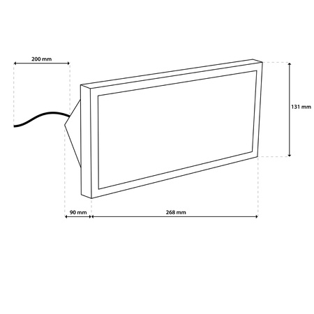 Lampa Ogrodowa Zewnętrzna Kinkiet Elewacyjny CCT 20W LED IP44 MAVIS LUMILED
