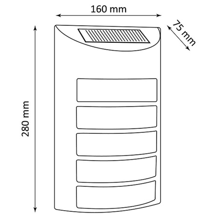 Lampa Ogrodowa LED elewacyjna solarna SAFFO chrom/biały 6000K zimna GOLDLUX (Polux)