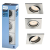 3x Oprawa Podtynkowa Wpuszczana Spot GU10 Chrom Donegal Philips