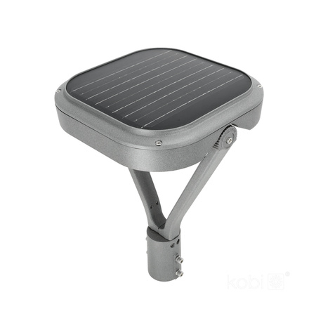 Lampa Uliczna LED Parkowa Oprawa Drogowa 14W 2000lm 4000K Neutralna z Czujnikiem Ruchu i Zmierzchu IP65 IK06 Szara Fusion Kobi