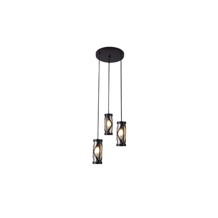 Lampa Wisząca Sufitowa 3x E14 Brązowy Industrialny Oberon Rabalux