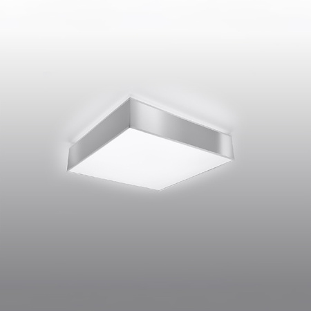 Lampa Sufitowa Plafon E27 Kwadratowa Szara Minimalistyczna Horus Sollux