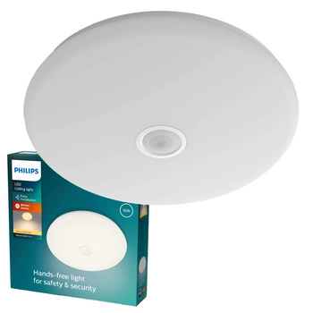Lampa Sufitowa Plafon LED 16W 1900lm 4000K Biała z Czujnikiem Ruchu Mauve Philips