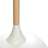 Lampa wisząca TAYLOR 1xE27 Klasyczny Klosz Biała MLP6217 Milagro Metal + Drewno