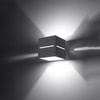 Lampa Ścienna Kinkiet Kostka G9 Kwadratowa Szara Nowoczesna Lobo Sollux