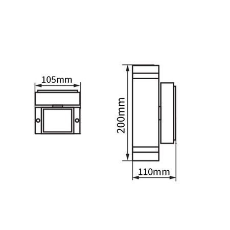 Oprawa Zewnętrzna Kinkiet Elewacyjny LED INEZ GU10 Czarny IP54