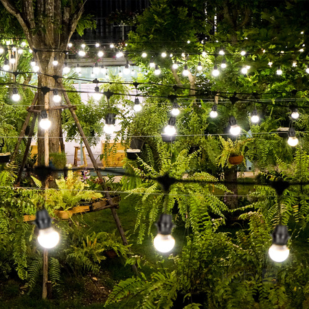 Girlanda Ogrodowa Zewnętrzna Łańcuch Świetlny 5x E27 Czarna IP44 5m Crete Kobi