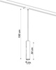 Reflektor szynowy 3 – fazowy LAGOS czarny GU10 4000K 7W 530lm