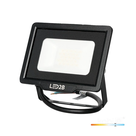 Naświetlacz LED Zewnętrzny Ogrodowy 20W 1600lm 6500K Zimny 120° IP65 Czarny MH Kobi