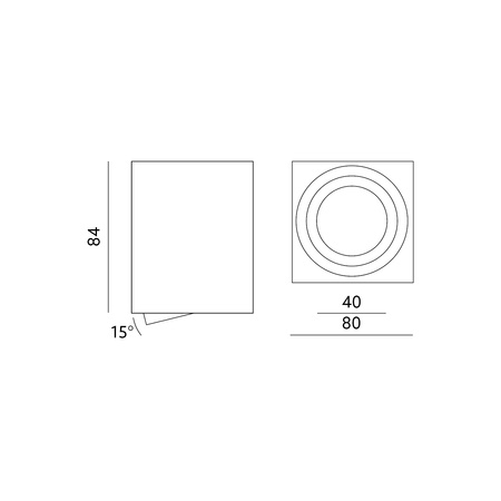 Oprawa Natynkowa Halogenowa Spot Tuba Kwadratowa GU10 Chrom OH37 Kobi
