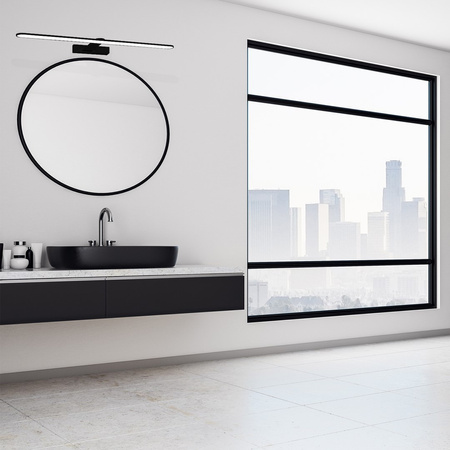 Lampa Ścienna Kinkiet SPLASH Czarna 60cm 12W LED Milagro