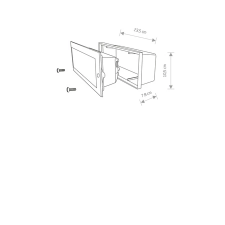 Lampa Ogrodowa Zewnętrzna Kinkiet Elewacyjny Oprawa Podtynkowy E27 Grafitowa Wodoodporna IP65 Nowoczesna INA 4907 Nowodvorski