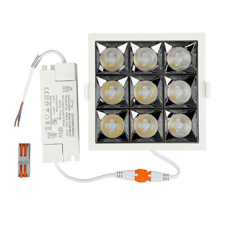 Oprawa LED Podtynkowa Spot 36W 2700K Stała SMD SAMSUNG CHIP Kwadratowa VT-2-36 V-TAC