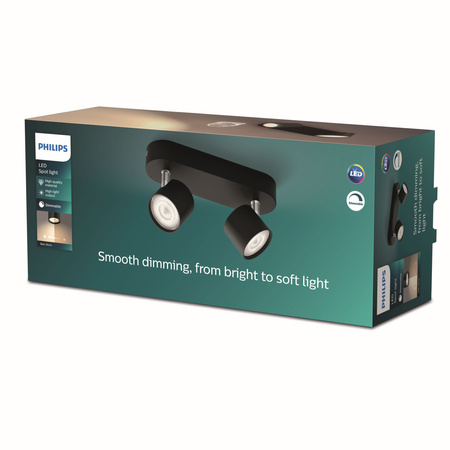 Lampa Sufitowa Reflektor LED 9W 1000lm 2700K Czarna Star Philips