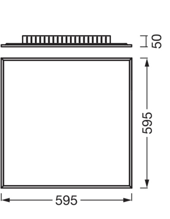 Panel Sufitowy LED Lampa Kwadratowa Oprawa Biała 60cm 36W 3000K Ciepła LEDVANCE