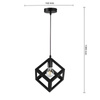Lampa Sufitowa Oprawa Wisząca Zwis E27 Czarna Cube Masterled