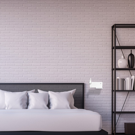 Lampka nocna ścienna z półką SHELF Biała LED 4W + 5W + 2W Milagro