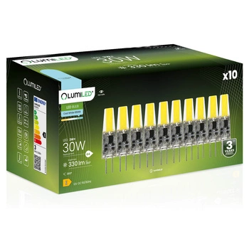 10x Żarówka LED G4 KAPSUŁKA 3W = 30W 330lm 6500K Zimna 360° LUMILED