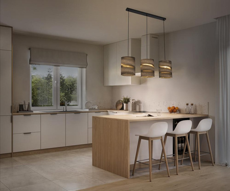 Lampa Sufitowa Wisząca Dekoracyjna E27 Brązowy Karton Decor Ledvance