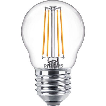 Żarówka LED E27 P45 4,3W = 40W 470lm 2700K Ciepła Filament PHILIPS