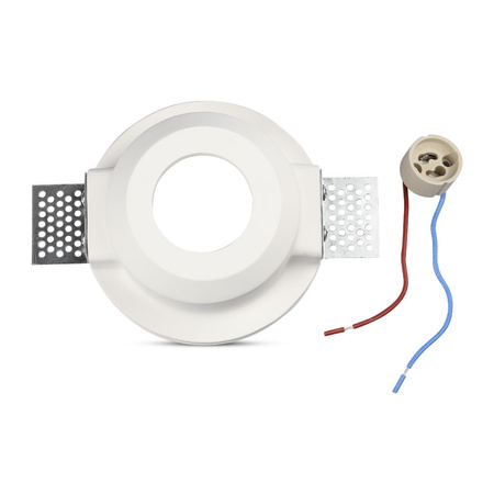 Oprawa Sufitowa Podtynkowa Oczko GU10 Okrągła Biała/Chrom VT-866 V-TAC - 5 Lat Gwarancji