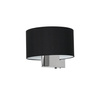 Lampa Ścienna Kinkiet CASINO Czarna Chrom 1xE27 Milagro