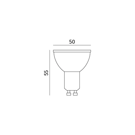 Żarówka LED GU10 Reflektor 8.5W 800lm 4000K Neutralna 100° LED2B Kobi