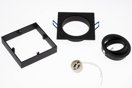 Oprawa Sufitowa Podtynkowa Halogenowa SPOT GU10 Nusa Square Ruchoma Kwadratowa Czarna